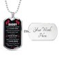 Kicks And Kisses From Mommy's Tummy - Gift For New Dad - Birthday Gift - Baby Bump Gift - New Dad Gift From Mommy's Tummy - New Dad Gift From Wife - Daddy Gift From Unborn Baby - Dog Tags Necklace - Dog Tag Necklace Dad Gift Ideas - New Dad - Dad Gift