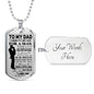 To My Dad Dog Tag - I Know It's Not Easy For A Man, Father's Day Gift For Dad
