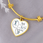 My Mind Still Talks to You Cardinal Luxury Bangle - Hummingbird Memorial Necklace, Sympathy Jewelry, Loss of Loved One Necklace, in Memory of Gift
