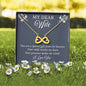 My Dear Wife Infinity Heart Necklace Message Card