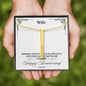 Wife - SPENDING TIME WITH YOU THE PRECIOUS, I LOVE EVERY MINUTE THAT WE ARE TOGETHER - Stick Necklace