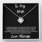 To My Wife Love Knot Necklace Gift Set 5