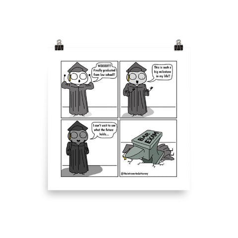 law school graduation comic print best law student gifts