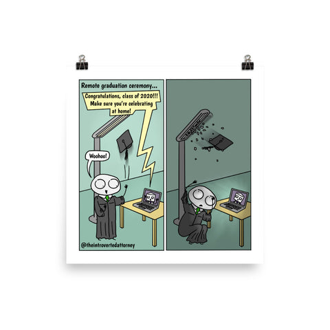 law school graduation card comic print best law student gifts