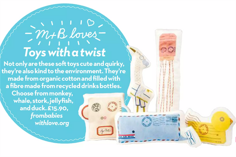 Many thanks to the team at Mother & Baby for featuring our range of Organic Soft Toys. 