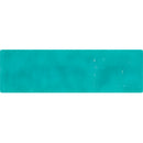 Sample of 1x3 Inch Opaque Teal Green Glass Subway Tile Stacked