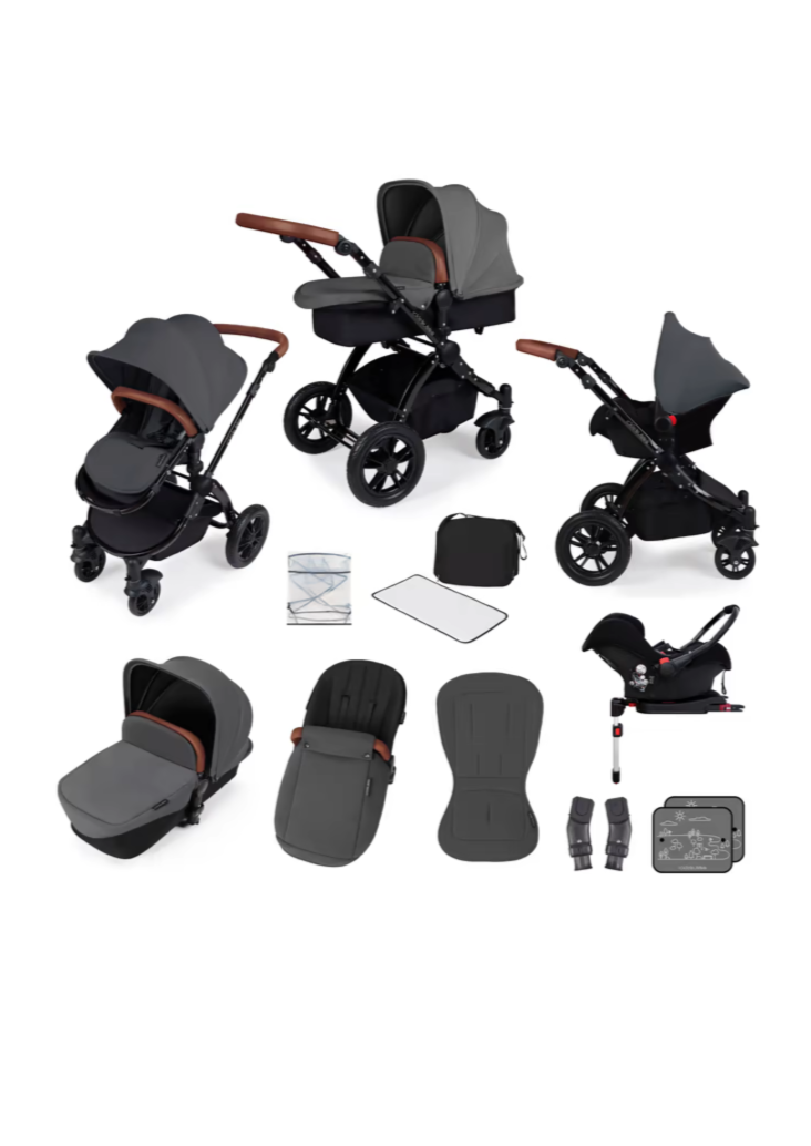 Ickle Bubba Stomp v3 with Galaxy Car Seat and Isofix Base