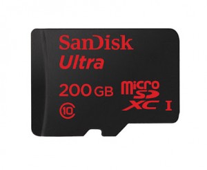 SanDisk 200GB microSD memory card