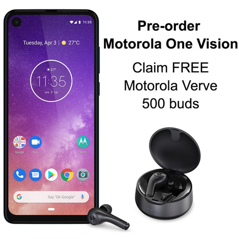 Motorola One Vision and sapphire earbud offer