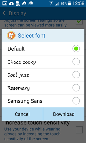 Samsung Galaxy Xcover 3 Screenshot