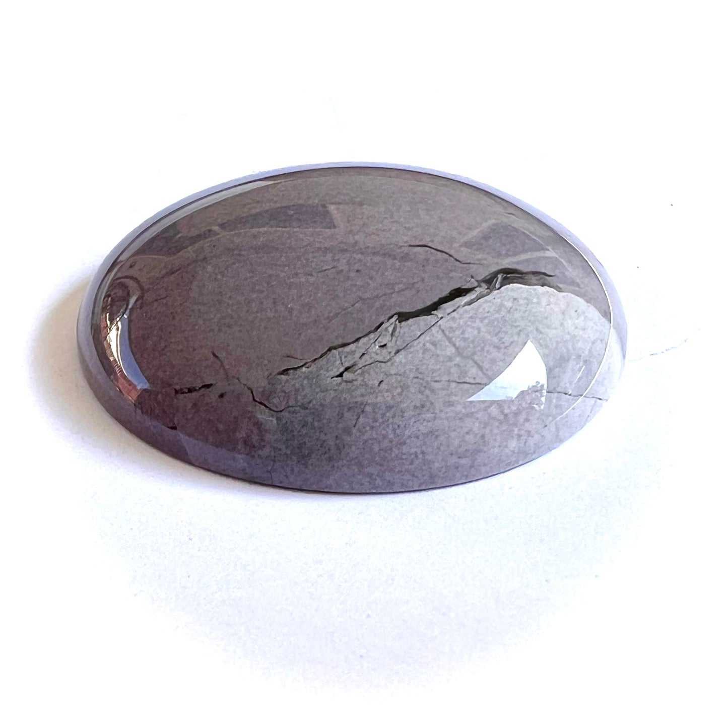 Hyacinth Jasper Round Cabochon, 36.97 cts.