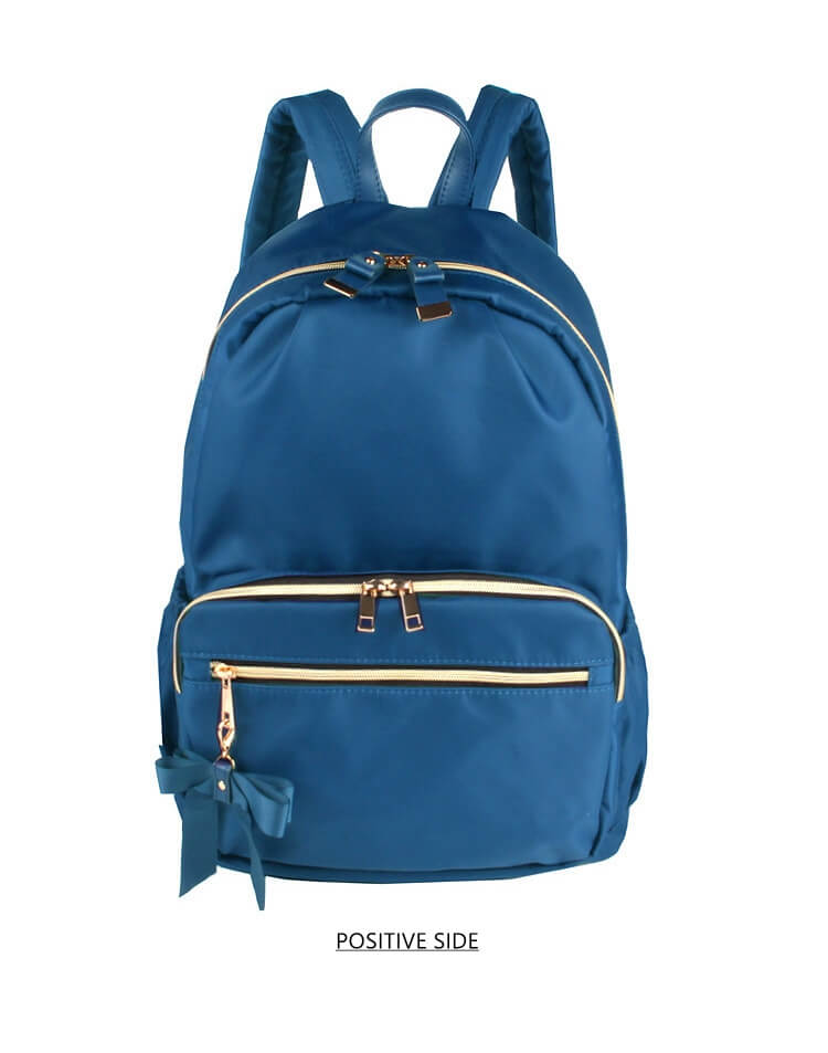 blue nylon backpacks for girls women