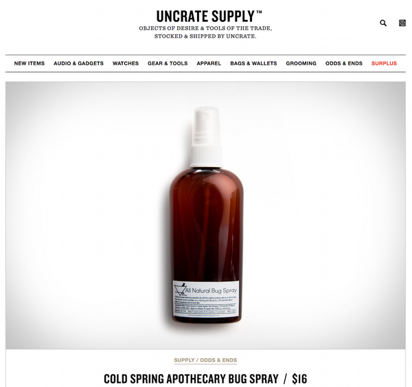 Uncrate | Odds & Ends - Cold Spring Apothecary Bug Spray