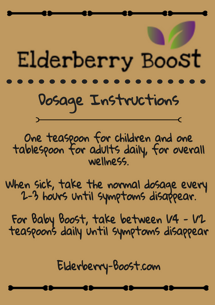 Elderberry Syrup Dosage Instructions