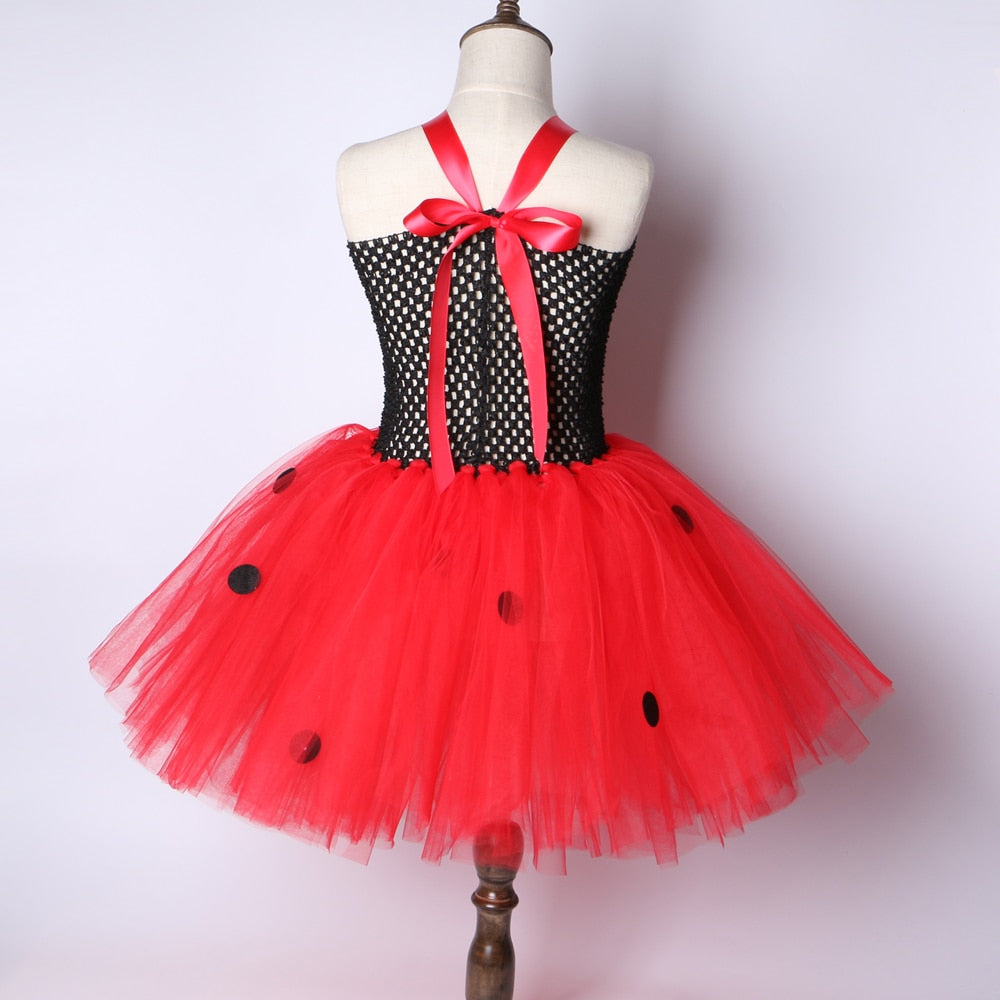 red and black tutu dress