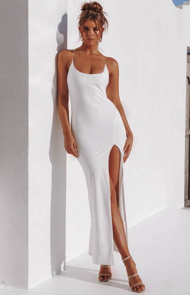 alissa formal dress white