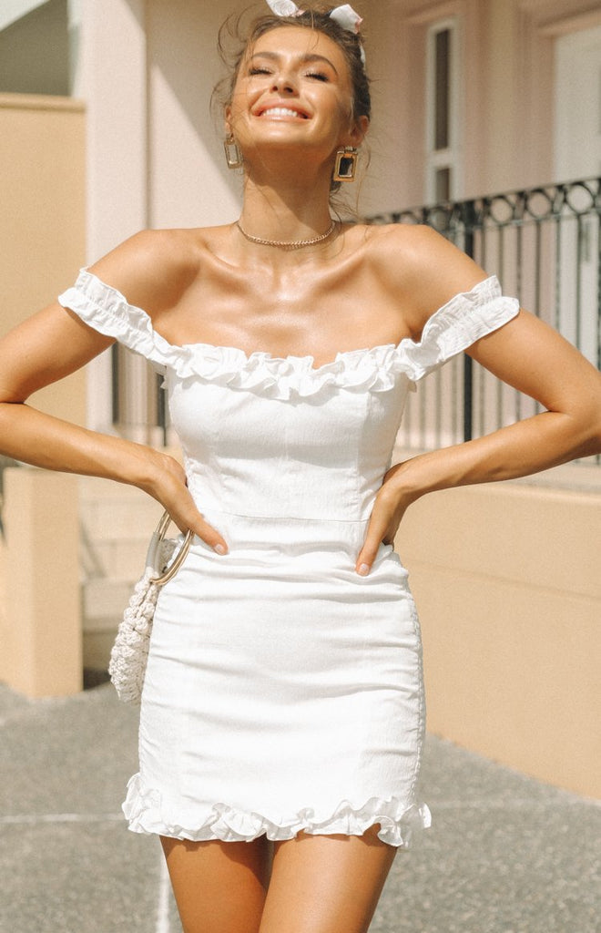 white spring dress