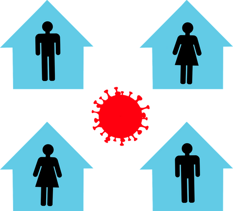 häusliche Quarantäne wegen COVID-19