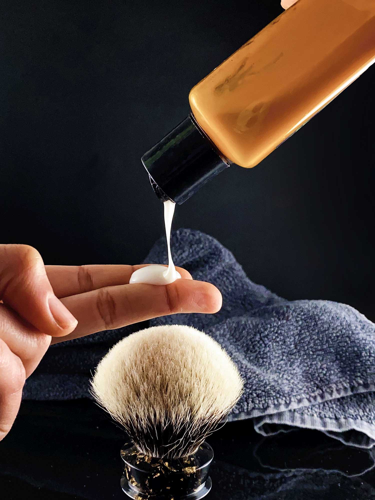 how to clean a shaving brush: the final touch