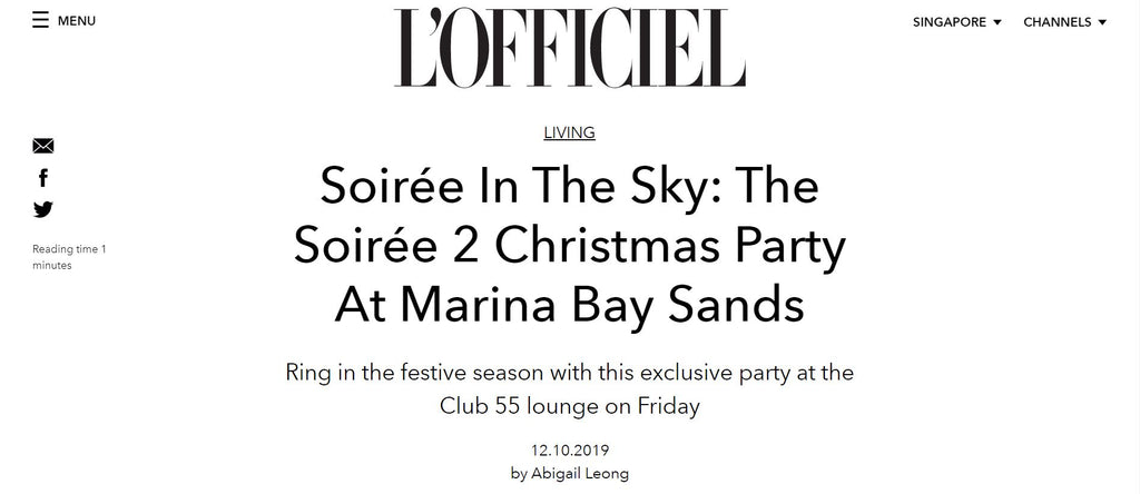 Soirée In The Sky: The Soirée 2 Christmas Party At Marina