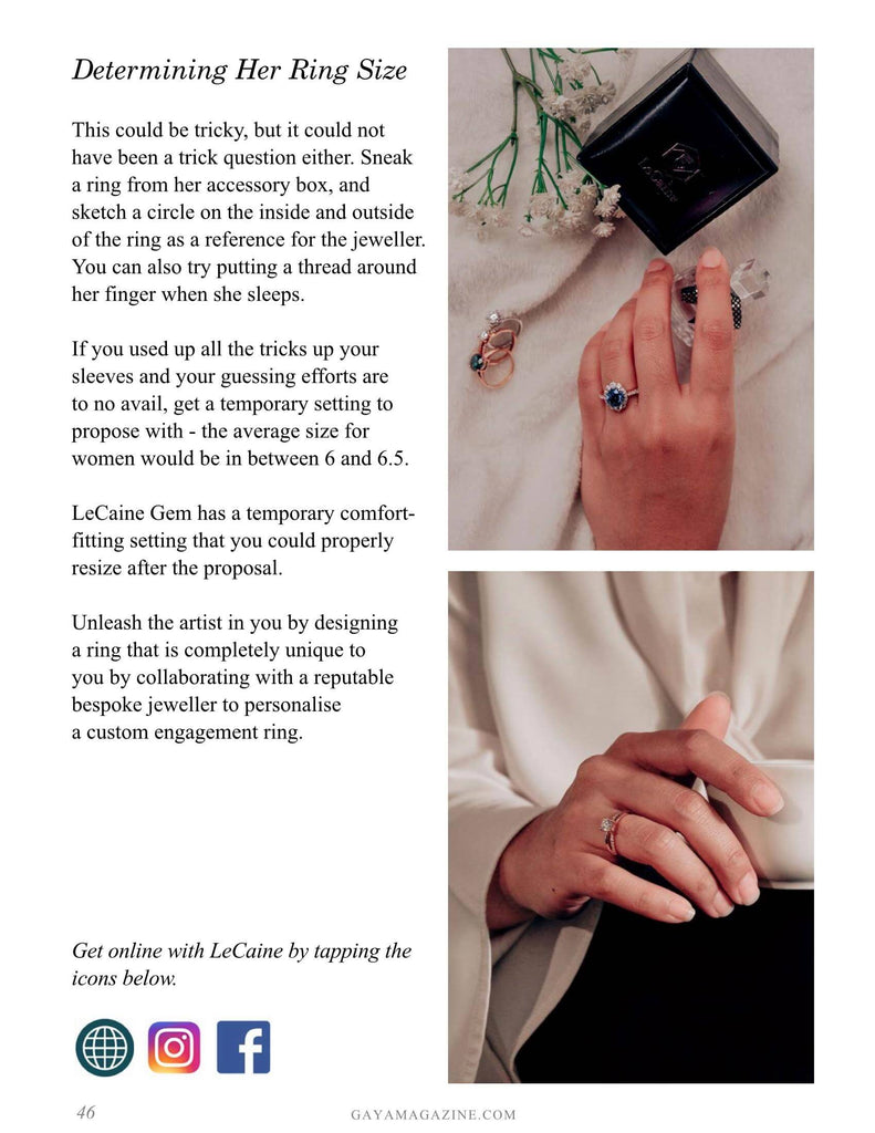 Bespoke Jewellery Expert, LeCaine Gems shares the Right Way to Choose an Engagement Ring