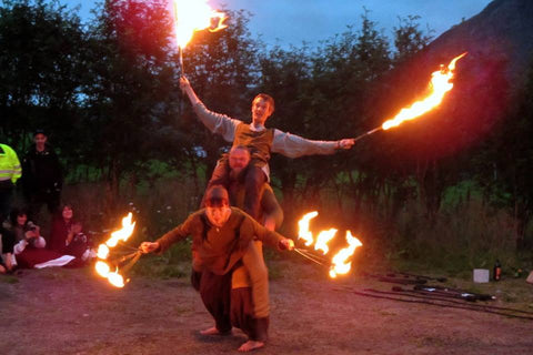 Fire performers at Lofotr Viking Festival