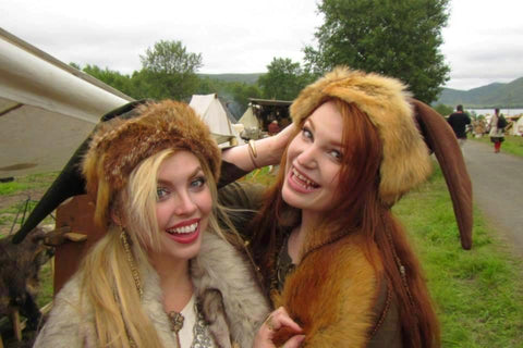 Sol and Marita at Lofotr Viking Festival - Viking Dragon Blogs