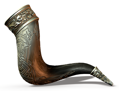 Drinking horn, retrieved from https://i.imgur.com/S9jNkZC.png--Viking Dragon Blogs