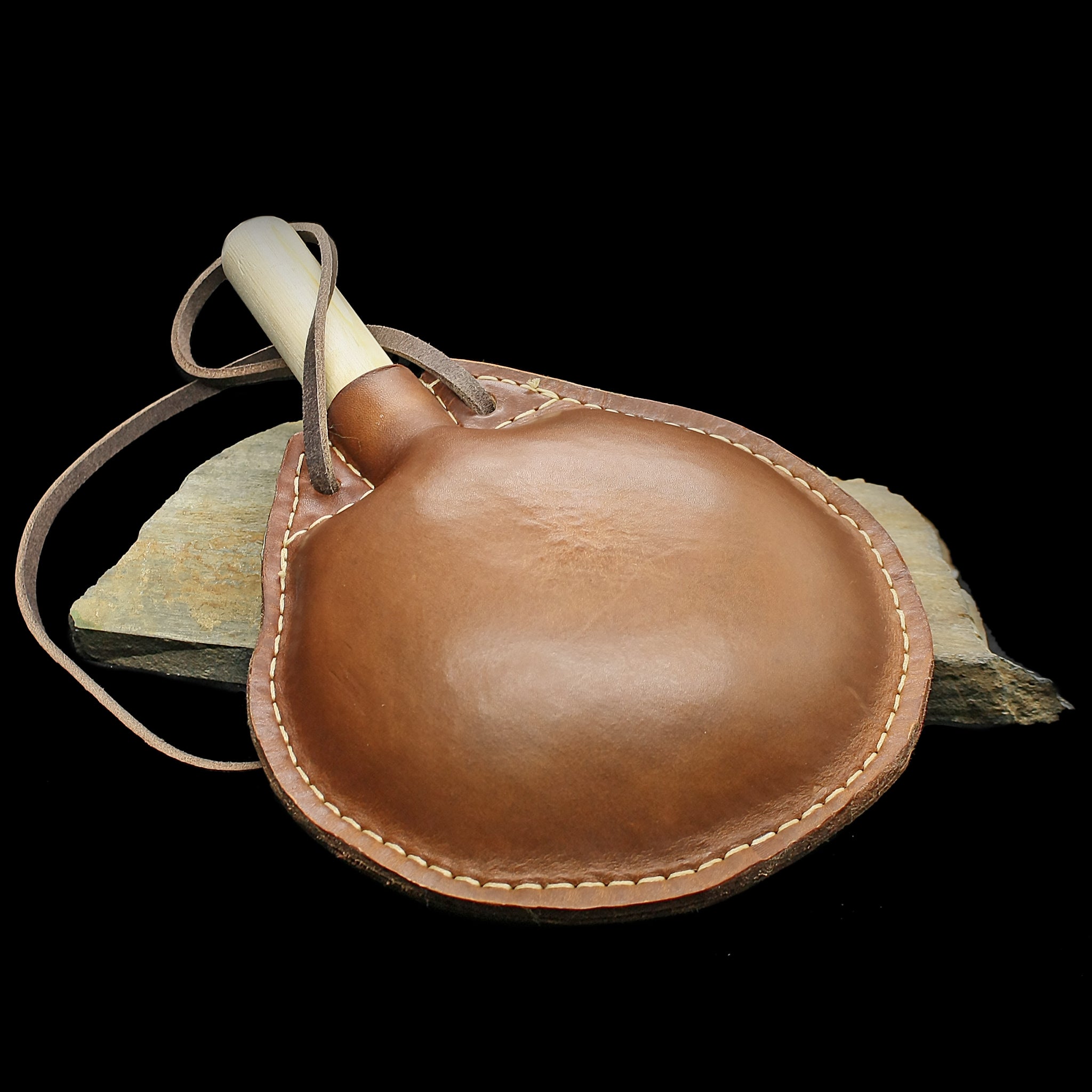 ancient leather water bag