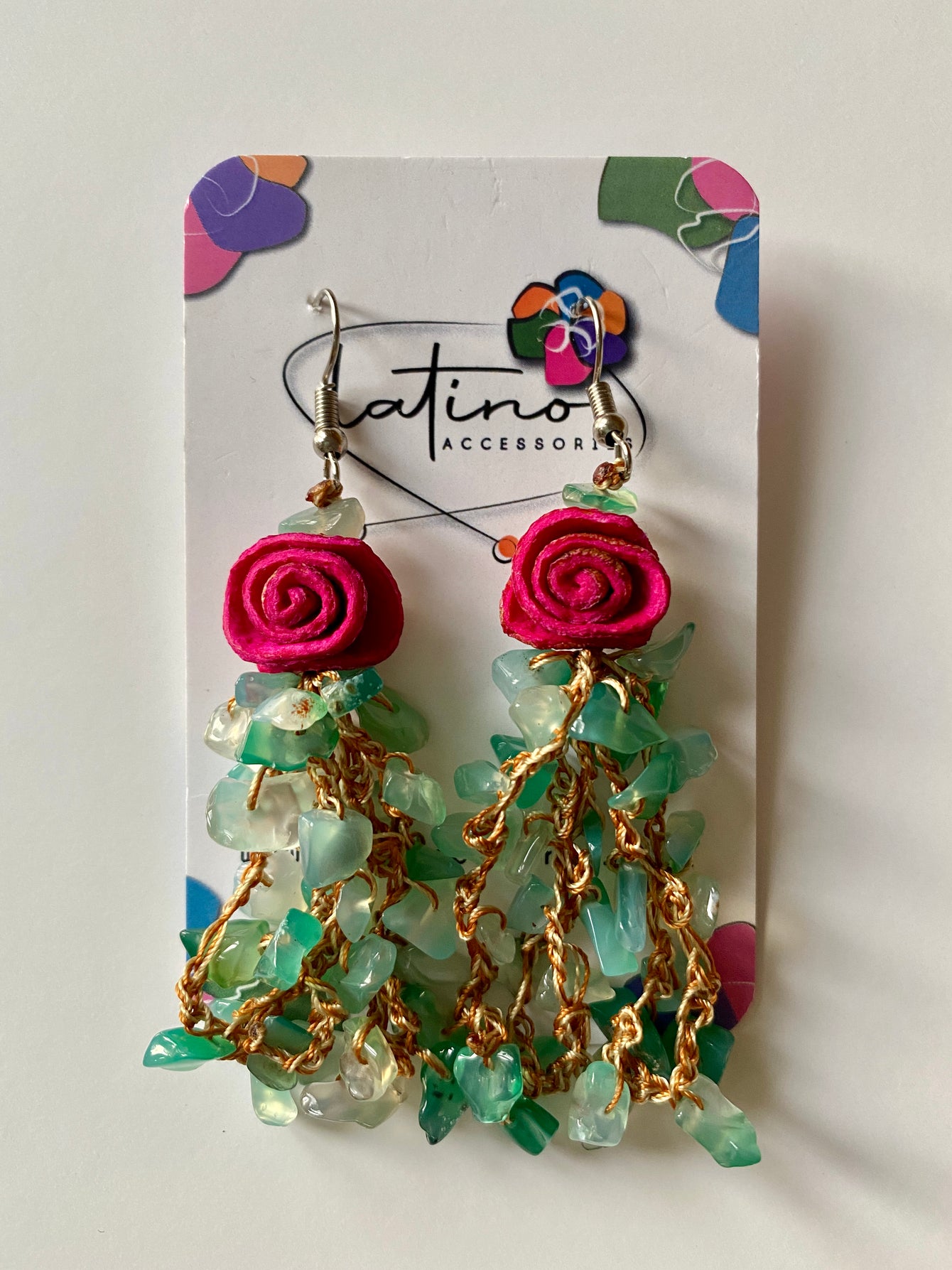 Green Agate Stones Earrings