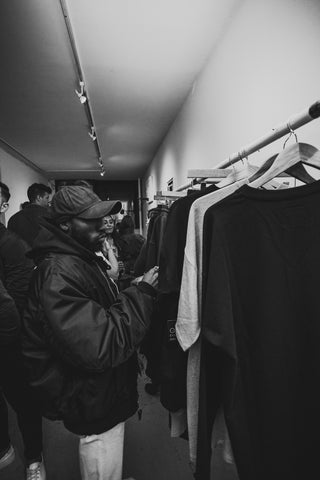 clothing rack at fashion brand store