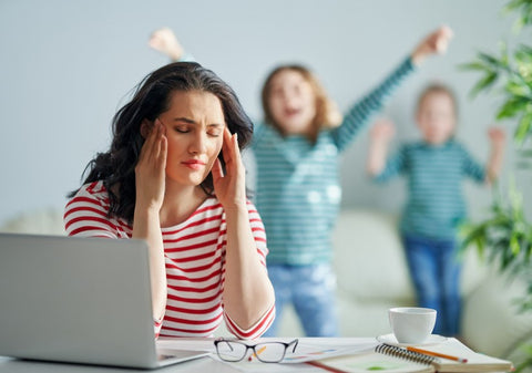 Mother Working from Home