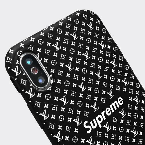 Louis Vuitton Supreme iPhone X Phone Case Black – World Leather