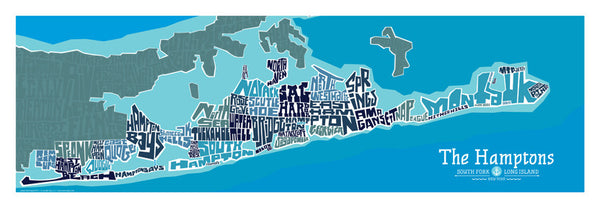 The Hamptons Typography Map – I Lost My Dog