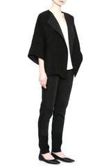 Lapel Kimono Sleeve Jacket in Smart Gab Microfiber