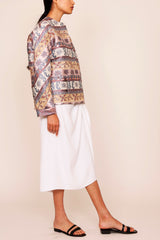 Ali Baba Jacquard Short Jacket with Pockets