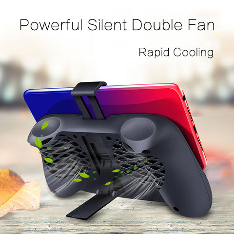 TOKOHANSUN Mobile Phone Cooler Cooling Fan Gamepad Holder Stand 1800 mAh Power Bank Radiator Mute