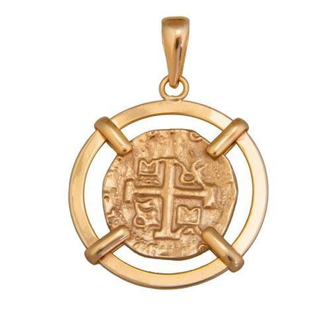 gold coin pendant