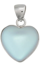 Sterling Silver Luminite Heart Pendant