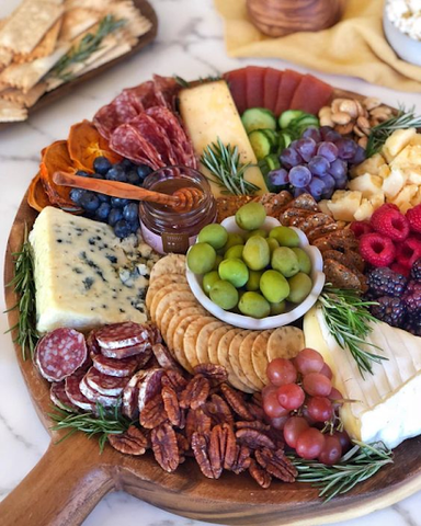 Assorted meat, cheese and fruit tray