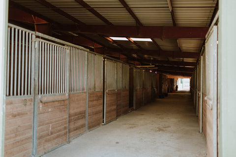 Indoor barn with sliding barn doors