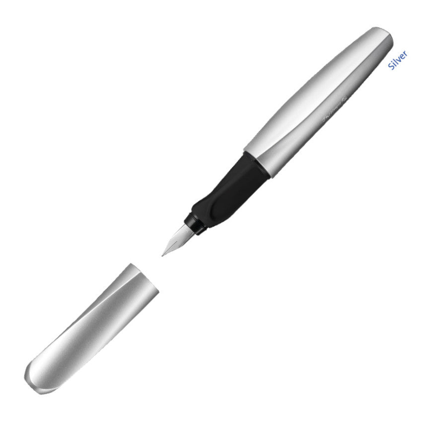 avontuur Bewusteloos Leeds Pelikan Twist Fountain Pen - Silver | Atlas Stationers