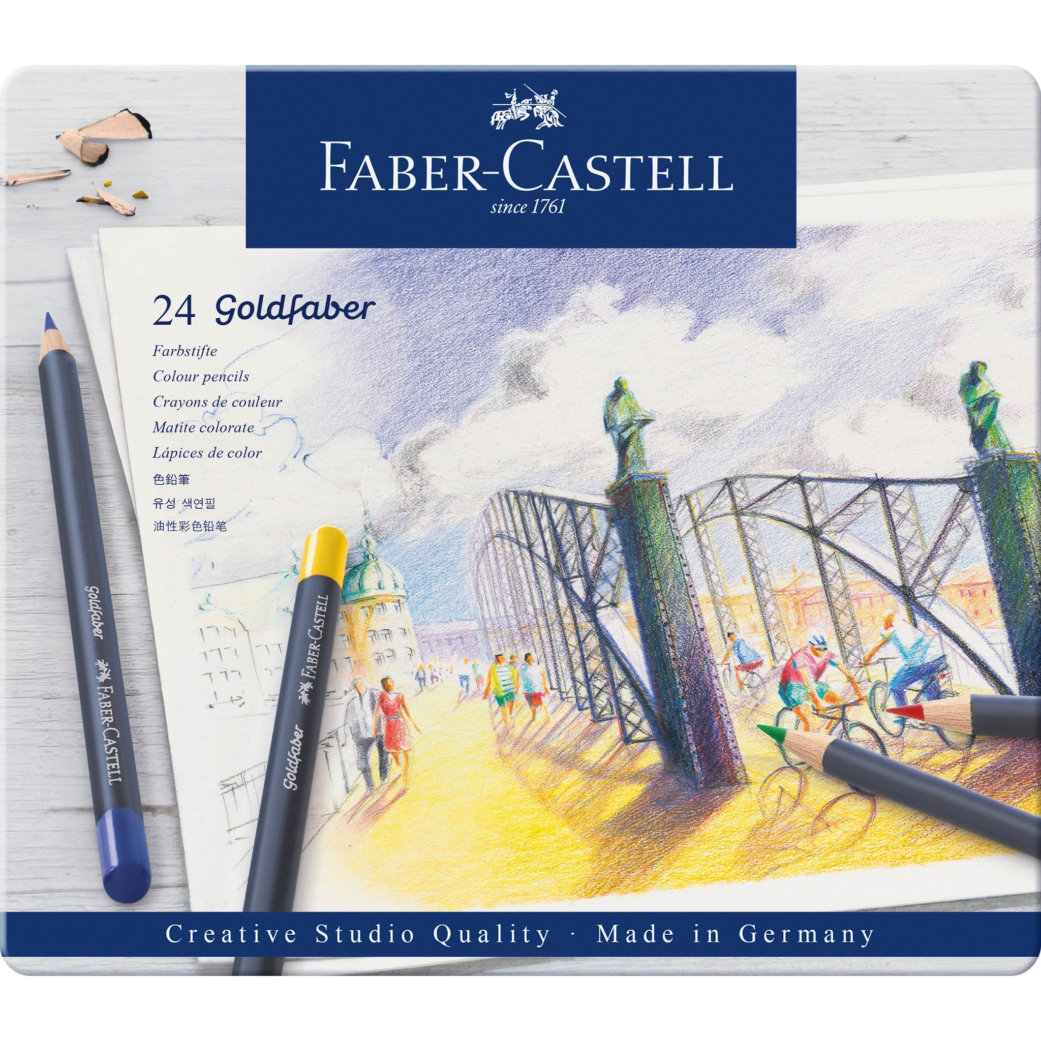 cien País de origen Cantidad de dinero Faber-Castell Goldfaber Color Pencils - 24 pack | Atlas Stationers