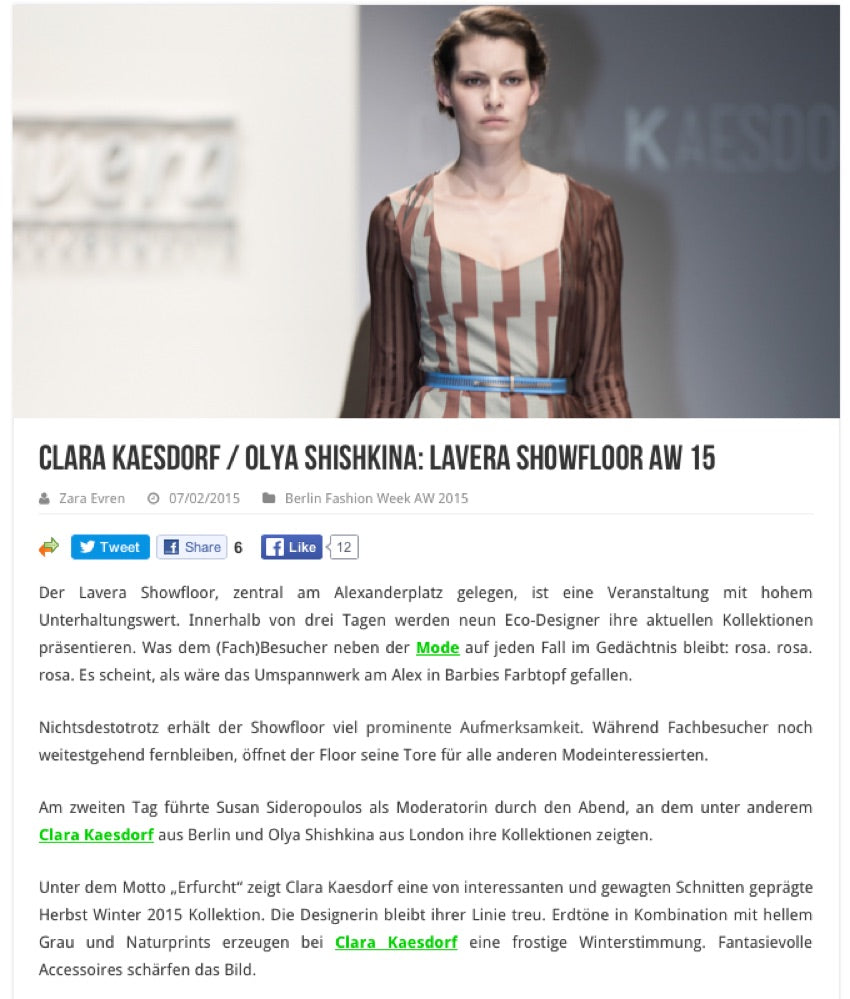 Clara Keasdorf at Lavera Showfloor