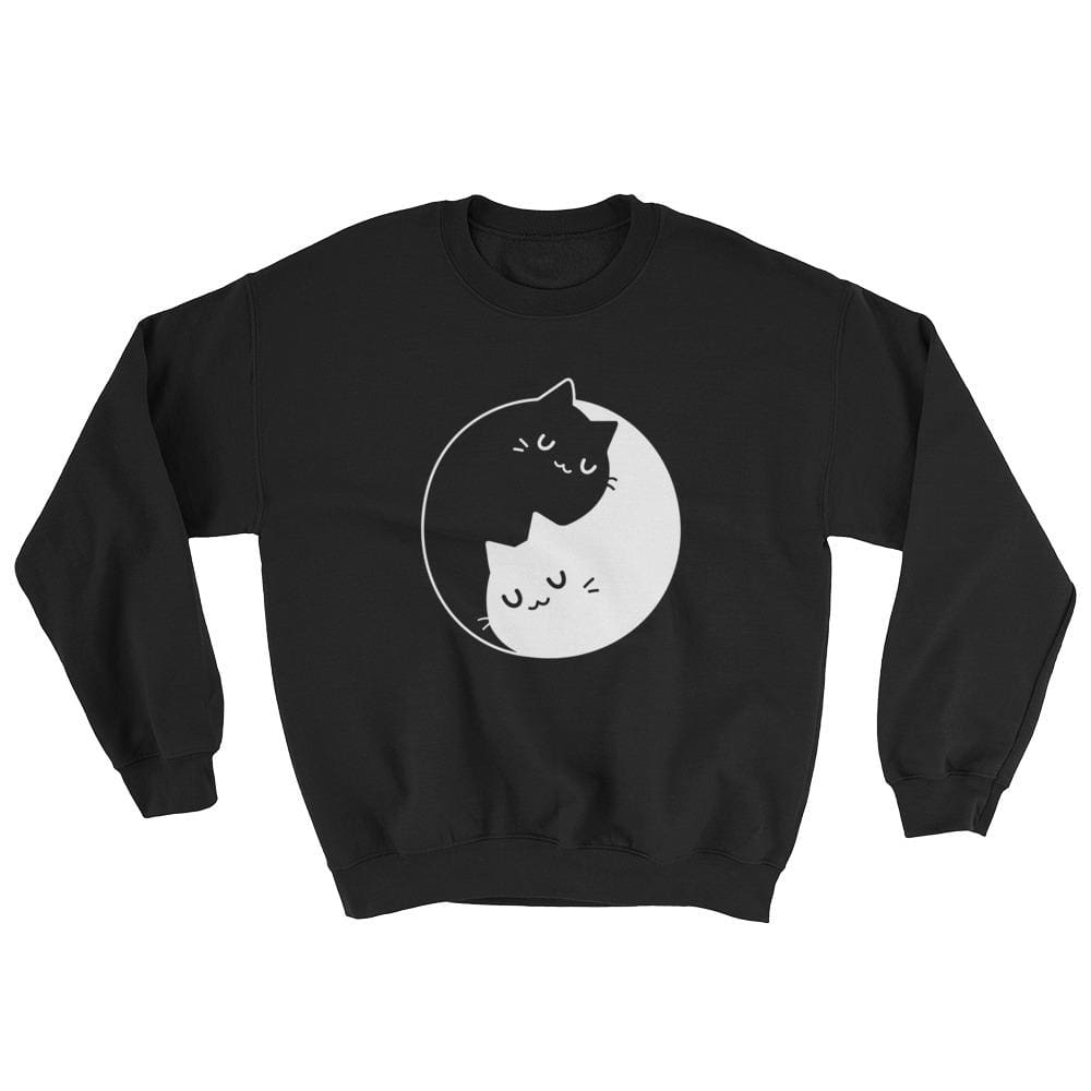 yin yang cat sweatshirt