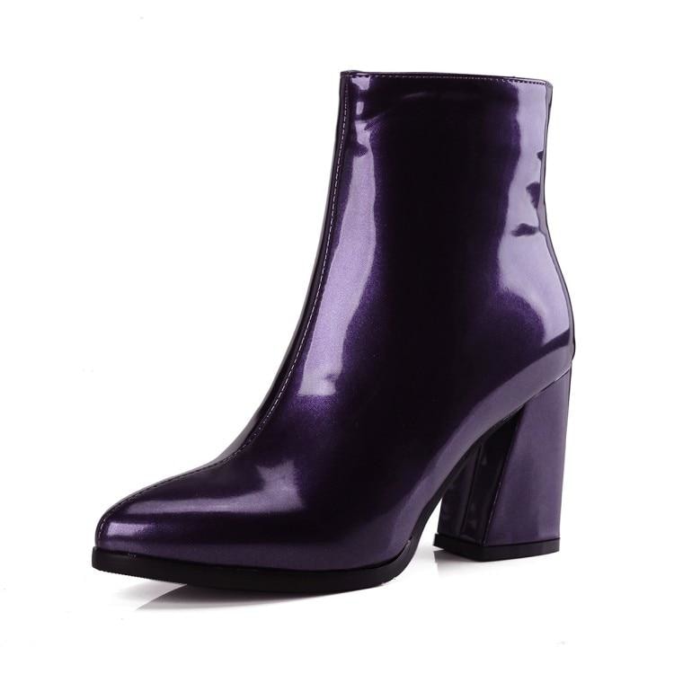 womens purple ankle boots