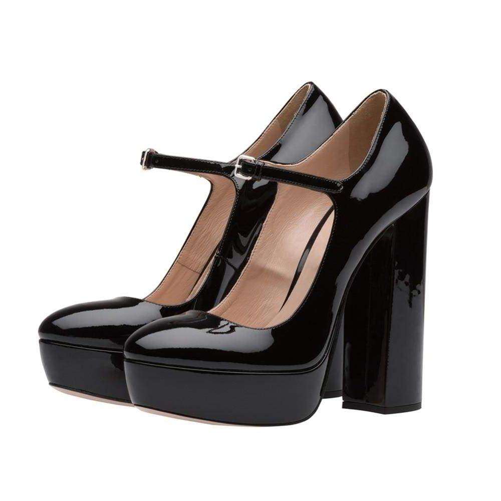 black mary jane shoes heels