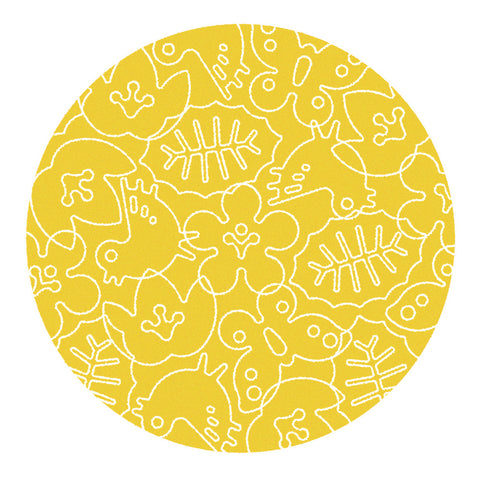 Round Yellow Rug