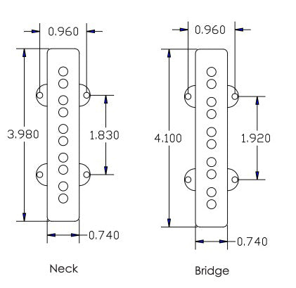 Aguilar AG 5J-HC Dimensions