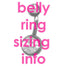 Belly ring sizing information